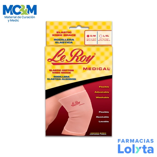 [695] RODILLERA ELASTICA CHICA/MEDIANA LEROY