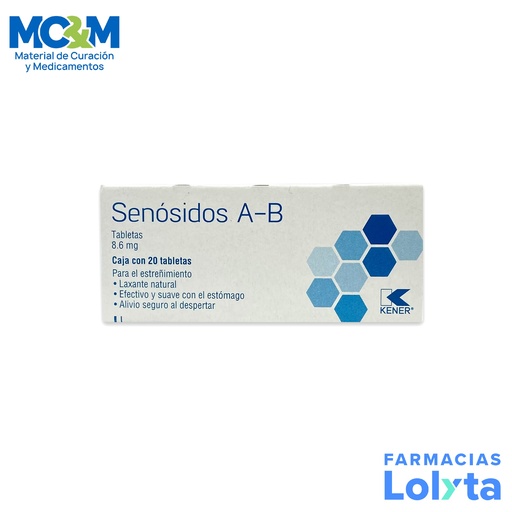 [705] SENOSIDOS A-B 8.6MG C/20 TAB LAB KENER