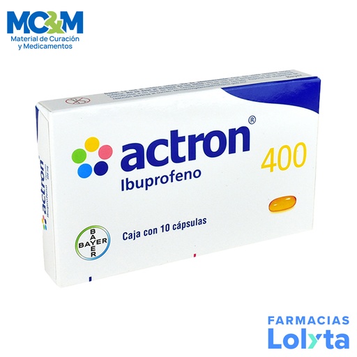 [714] ACTRON 400 MG C/10 CAP IBUPROFENO LAB BAYER