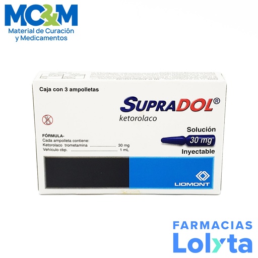 [748] SUPRADOL SOL INY 30 MG IV/IM KETOROLACO C/3 AMP LAB LIOMONT