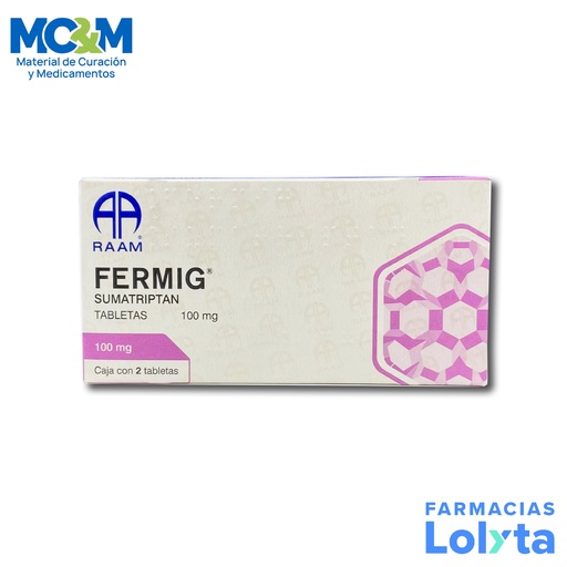 [760] SUMATRIPTAN 100MG C/2 TAB FERMIG LAB RAAM