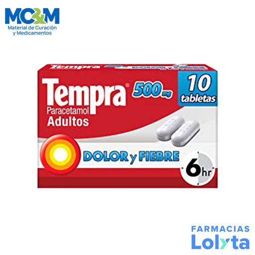 [794] TEMPRA 500 MG PARACETAMOL C/10 TAB LAB RECKITT