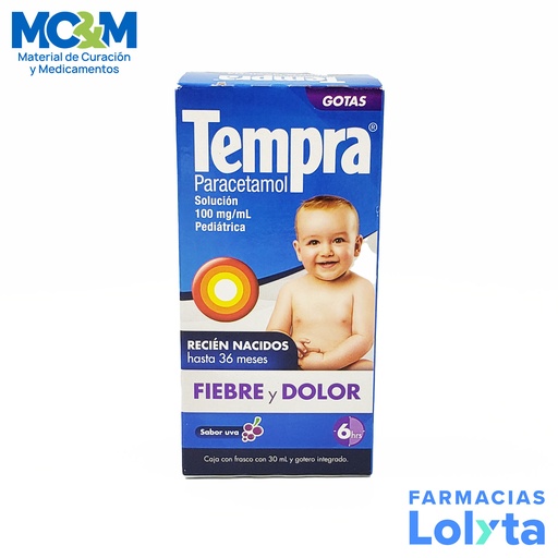 [800] TEMPRA SOLUCION PEDIATRICA 10 G/100 ML FCO C/30 ML PARACETAMOL LAB RECKITT