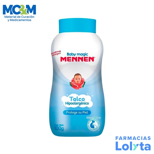 [848] TALCO PARA BEBE BABY MAGIC AZUL C/100 G MENNEN
