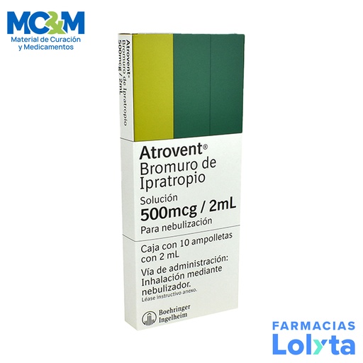 [903] ATROVENT SOL P/NEBULIZAR 500 MCG/2 ML C/10 AMP BROMURO DE IPRATROPIO LAB BOEHRINGER