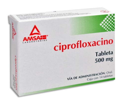 [968] CIPROFLOXACINO 500 MG C/14 TAB LAB AMSA