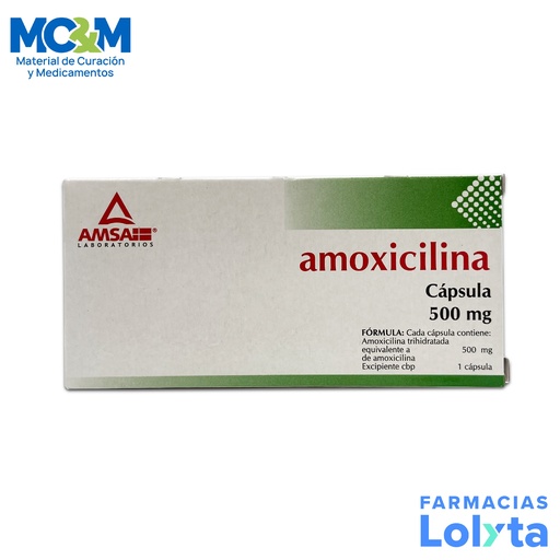 [1004] AMOXICILINA 500 MG C/12 CAP LAB AMSA