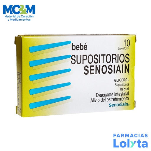 [1063] SUPOSITORIOS SENOSIAIN 1478 MG C/10 SUPOSITORIOS BEBE GLICEROL LAB SENOSIAIN