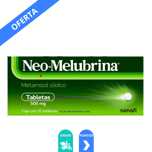 [1079] NEOMELUBRINA 500 MG C/10 TAB METAMIZOL LAB SANOFI AVENTIS