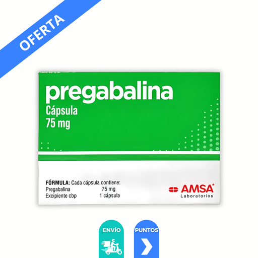 [1090] PREGABALINA 75MG C/14 CAPSULAS LAB AMSA