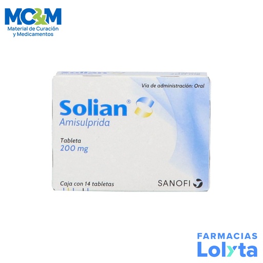 [1116] SOLIAN 200 MG C/14 TAB AMISULPRIDA LAB SANOFI AVENTIS