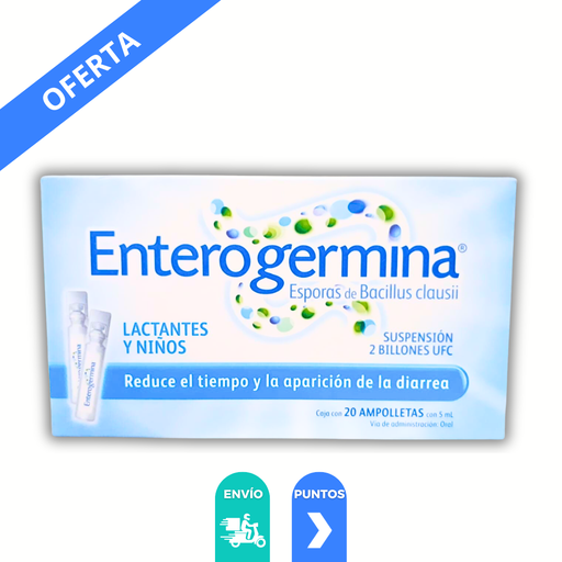 [1134] ENTEROGERMINA SUSP ORAL 2 BILLONES UFC/5 ML C/20 AMP ESPORAS DE BACILLUS CLAUSII LAB SANOFI AVENTIS
