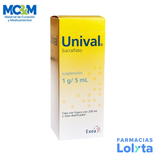 [1144] UNIVAL 1G/5ML SUSPENSIÓN 230ML SUCRALFATO LAB EXEA