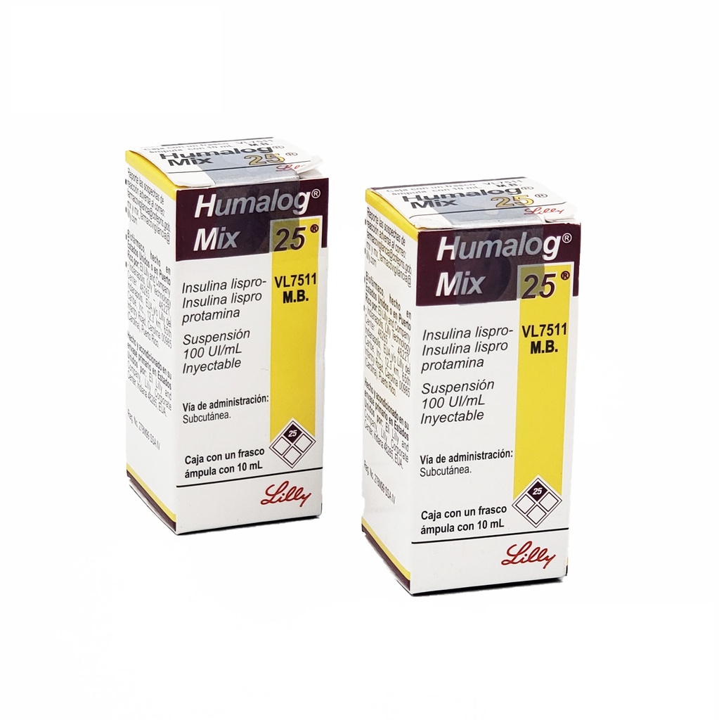 HUMALOG MIX 25 SOL INY 100 UI/ML C/10 ML INSULINA LISPRO PROTAMINA LAB ...