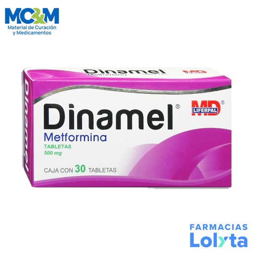 [1193] METFORMINA 500 MG C/30 TAB DINAMEL LAB LIFERPAL MD
