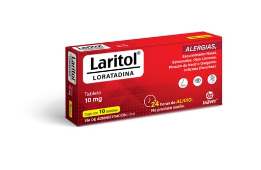 [1198] LORATADINA 10 MG C/10 TAB LARITOL LAB MAVER