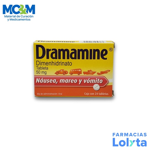 [1209] DRAMAMINE 50MG C/24 TAB DIMENHIDRINATO LAB JOHNSON&JOHNSON
