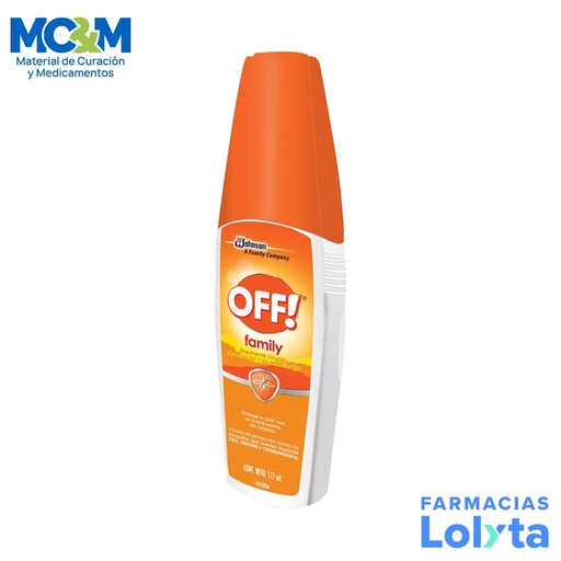 [1210] OFF FAMILY LIQUIDO REPELENTE DE INSECTOS 177 ML C/ATOMIZADOR LAB SC JOHNSON