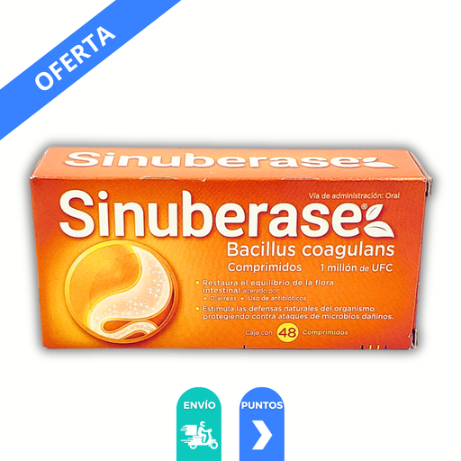 [1230] SINUBERASE 1 MILLON UFC C/48 COMPRIMIDOS BACILLUS COAGULANS LAB SANOFI AVENTIS