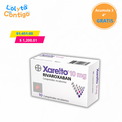 [1235] XARELTO 10MG C/10 COMPRIMIDOS RIVAROXABAN LAB BAYER