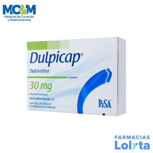 [1257] DULOXETINA 30 MG C/28 CAP LIB RETARDADA DULPICAP LAB PISA