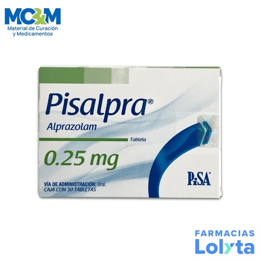 [1262] ALPRAZOLAM 0.25 MG C/30 TAB PISALPRA LAB PISA GRUPO II