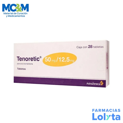 [1293] TENORETIC 50/12.5 MG C/28 TAB ATENOLOL CLORTALIDONA LAB ASTRAZENECA
