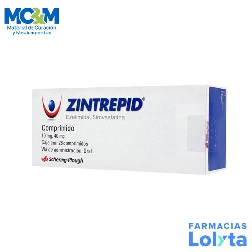[1296] ZINTREPID 10/40 MG C/28 COMPRIMIDOS EZETIMIBA SIMVASTATINA LAB SCHERING PLOUGH