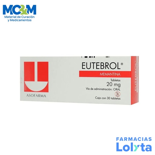[1306] EUTEBROL 20MG C/30 TAB MEMANTINA LAB ASOFARMA
