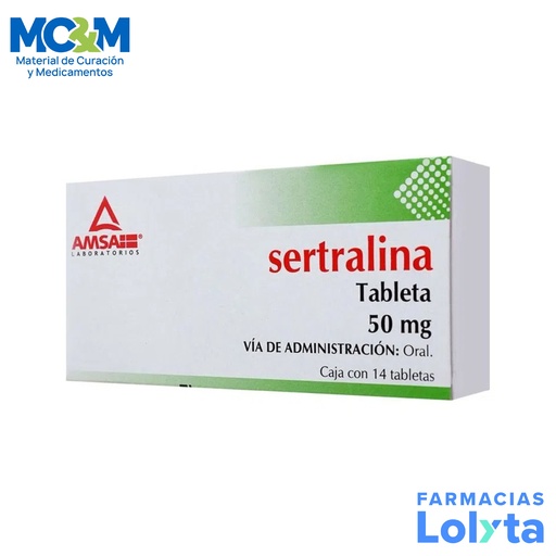 [1313] SERTRALINA 50 MG C/14 TAB LAB AMSA