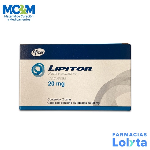 [1325] LIPITOR 20 MG C/2 CAJAS C/15 TAB C/U ATORVASTATINA LAB PFIZER