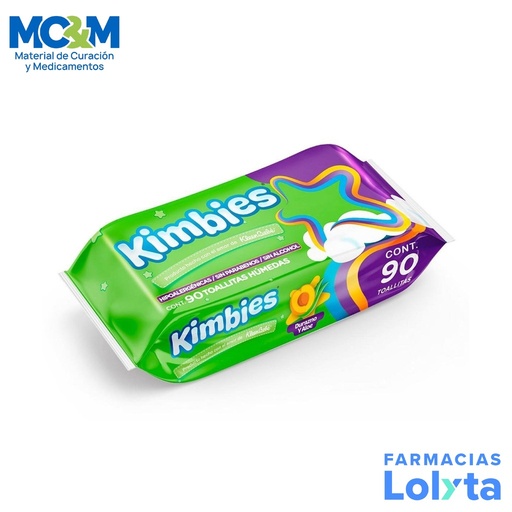 [1354] KIMBIES TOALLITAS HUMEDAS P/BEBE C/90 PZAS KIMBERLY CLARK