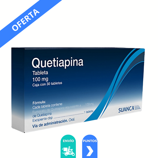 [1358] QUETIAPINA 100 MG C/30 TAB SUANCA