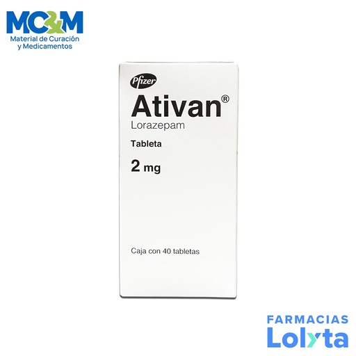 [1379] ATIVAN 2 MG C/40 TAB LORAZEPAM LAB PFIZER GRUPO II