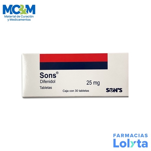 [1400] DIFENIDOL 25 MG C/30 TAB LAB SONS