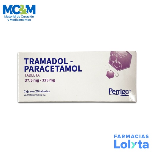 [1418] TRAMADOL PARACETAMOL 37.5/325MG C/20 TAB LAB QUIFA