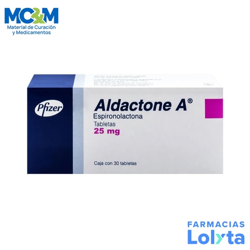 [1438] ALDACTONE A 25 MG C/30 TAB ESPIRONOLACTONA LAB PFIZER