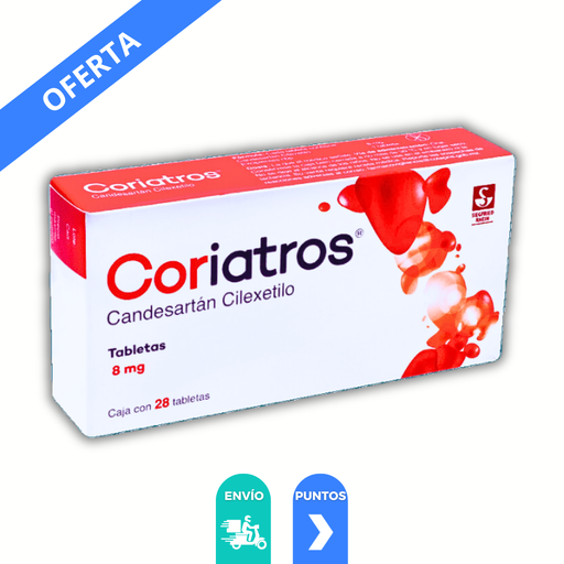 [1453] CORIATROS 8 MG C/28 TAB CANDESARTAN CILEXETILO LAB SIEGFRIED RHEIN