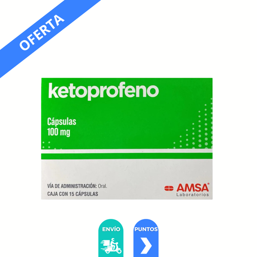 [1486] KETOPROFENO 100MG C/15 CAP LAB AMSA