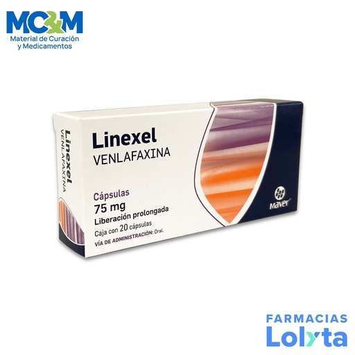 [1487] VENLAFAXINA 75MG C/20 CAP LP LINEXEL LAB MAVER
