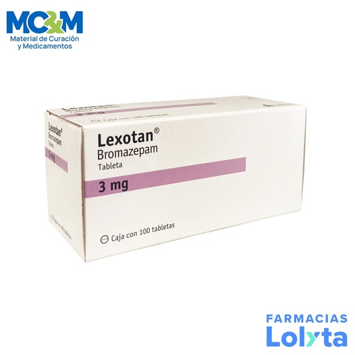 [1500] LEXOTAN 3 MG C/100 TAB BROMAZEPAM LAB MOKSHA8 GRUPO II