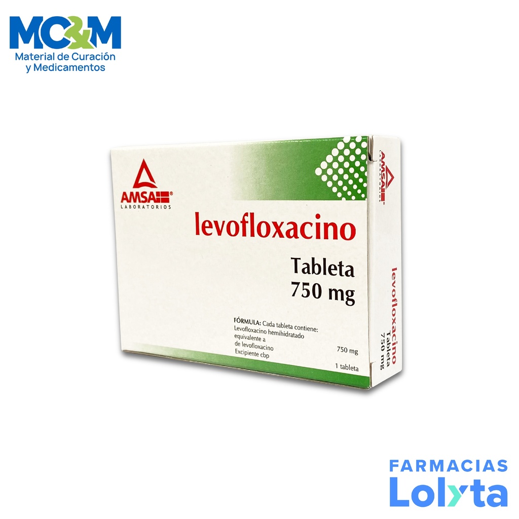 LEVOFLOXACINO 750MG C/7 TAB LAB AMSA