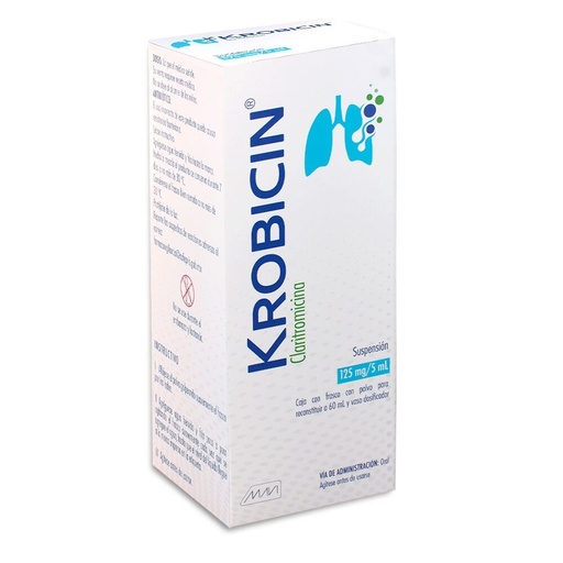 [1531] CLARITROMICINA SUSPENSION 125 MG/5 ML C/60 ML KROBICIN LAB MAVI