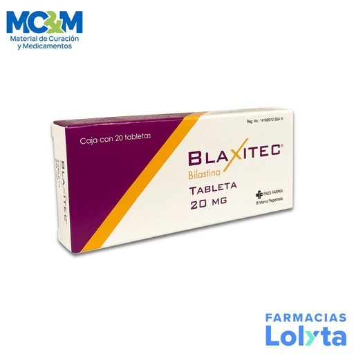 [1592] BLAXITEC 20 MG C/20 TAB BILASTINA FAES FARMA