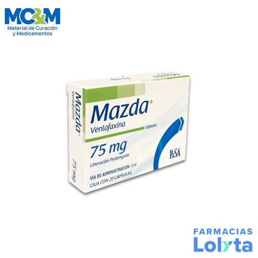 [1598] VENLAFAXINA 75 MG C/20 CAP LP MAZDA LAB PISA