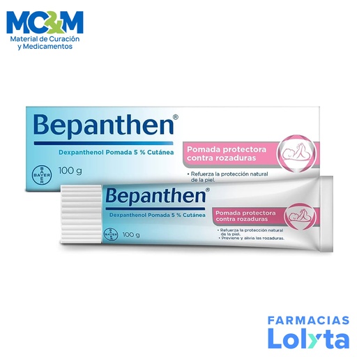 [1640] BEPANTHEN POMADA 5% C/100 G DEXPANTHENOL PROTECTORA CONTRA ROZADURAS LAB BAYER