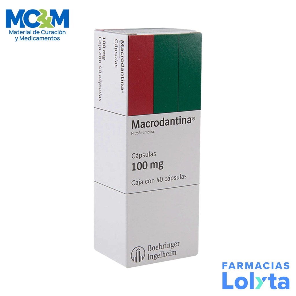 MACRODANTINA 100MG C/40 CAP NITROFURANTOINA LAB BOEHRINGER