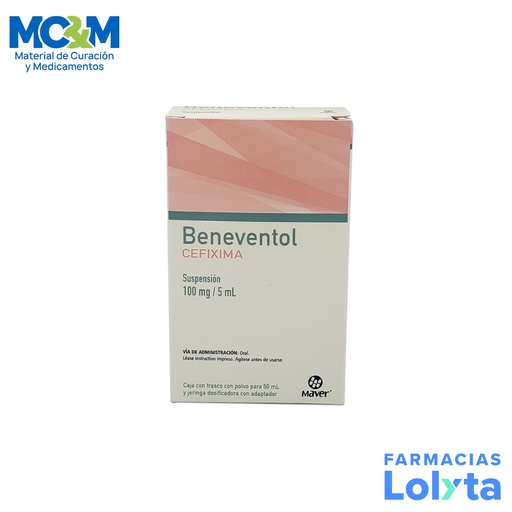 [1668] CEFIXIMA SUSP 100 MG/5 ML FCO C/50 ML BENEVENTOL LAB MAVER