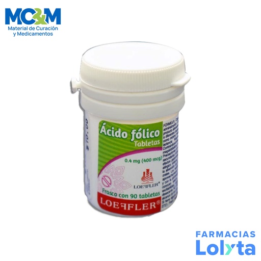 [2693] ACIDO FOLICO 0.4 MG C/90 TAB LAB LOEFFLER