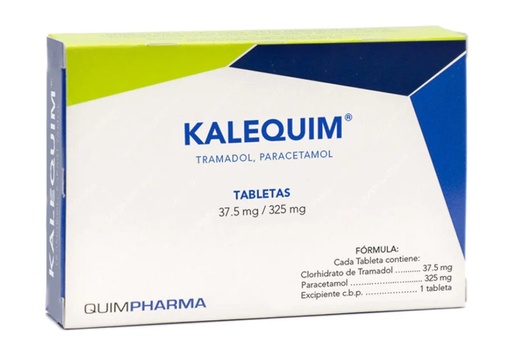 [1746] TRAMADOL PARACETAMOL 37.5/325MG C/20 TAB KALEQUIM LAB QUIMPHARMA